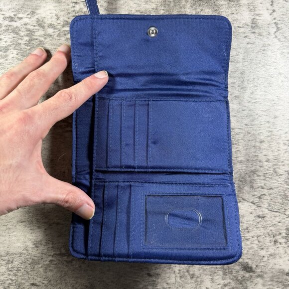 VERA BRADLEY All in One Wristlet Crossbody Wallet Sea Turtles Navy - Picture 4 of 7